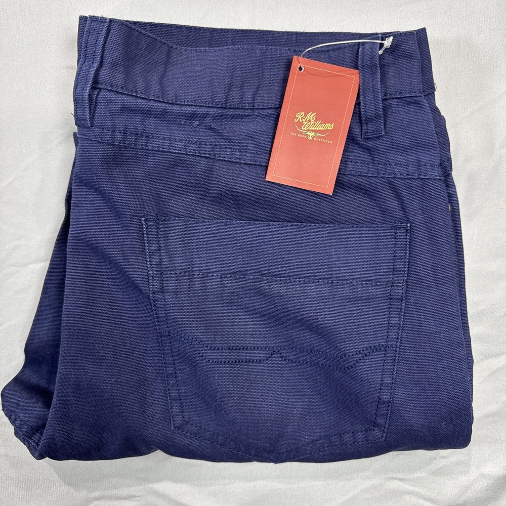 NWT RM Williams Copley Jeans Navy‎ Blue Men's 34R Business Casual Office